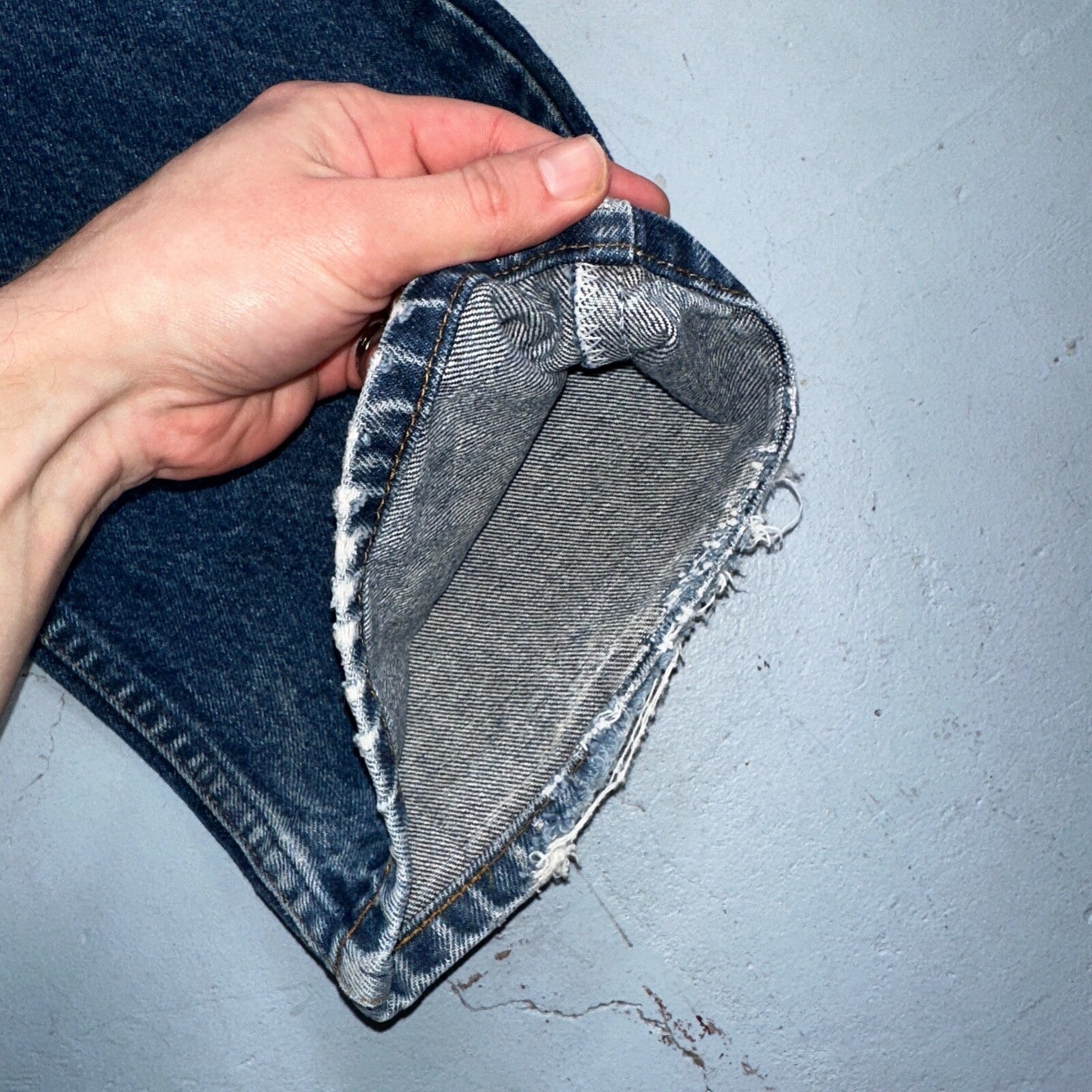 Levis 517 Vintage 80s USA Orange Tab Bootcut Flare Blue Worn Jeans Act 34x29