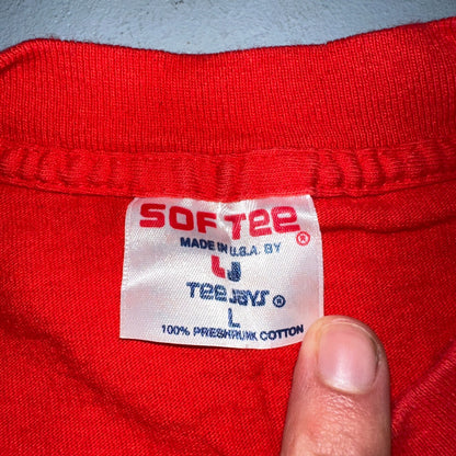 Christmas Funny Reindeer 80s VTG T Shirt Hall Garments Joke Lol Holidays Santa