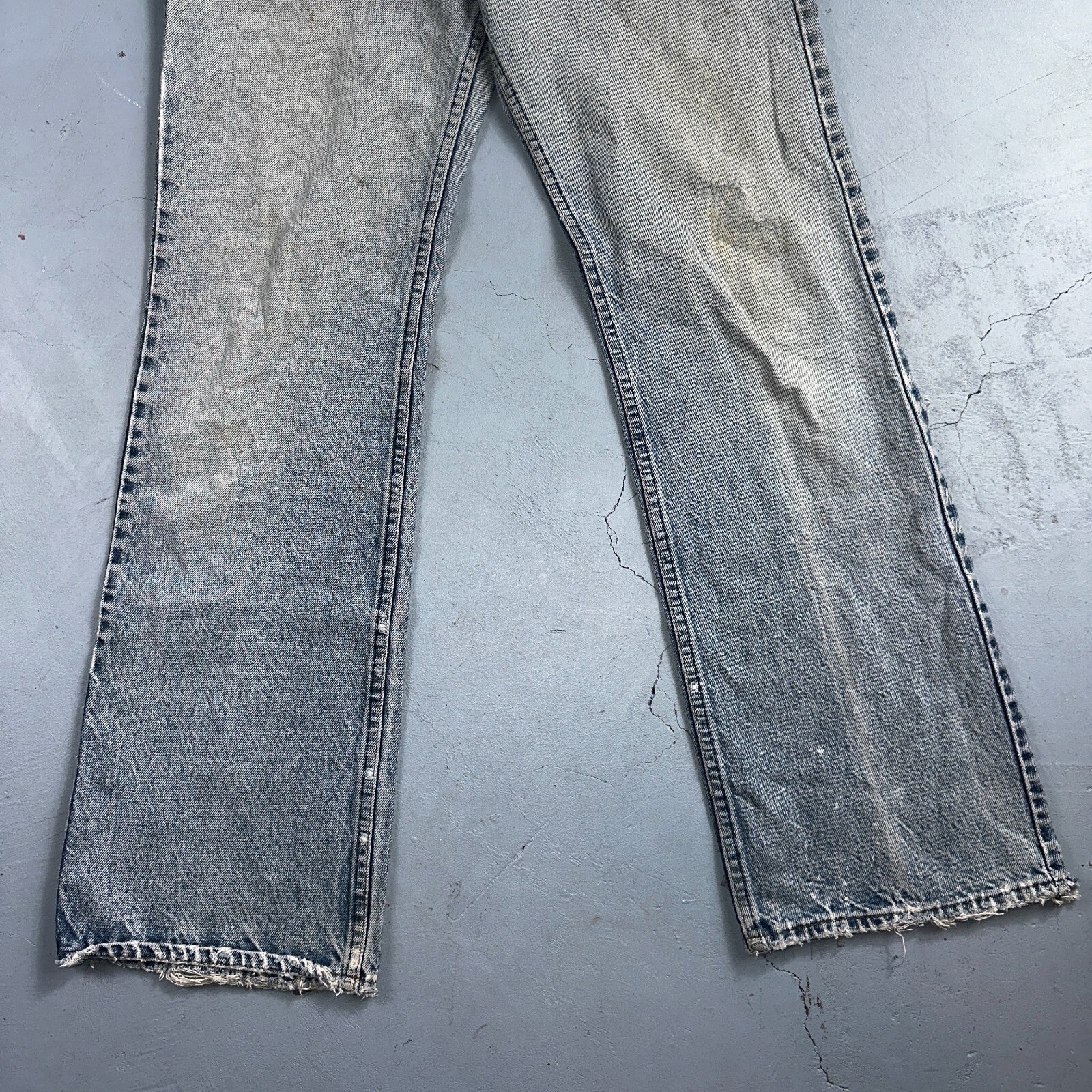 Levis 517 Vintage 80s USA Orange Tab Bootcut Flare Blue Worn Jeans Act 34x31