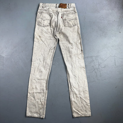 Levis 501 Vintage 80s USA XX Straight Leg Jeans Gray Acid Wash 29x36 Act 28x34