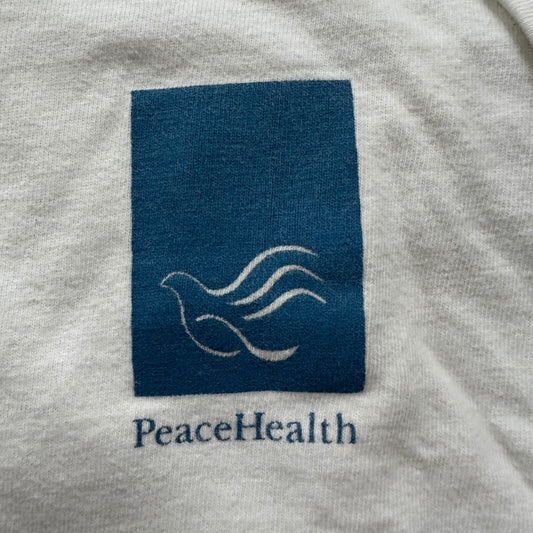 Peace Health Rehab Vintage T Shirt Hospital Human Care Love Abstract Wear Single
