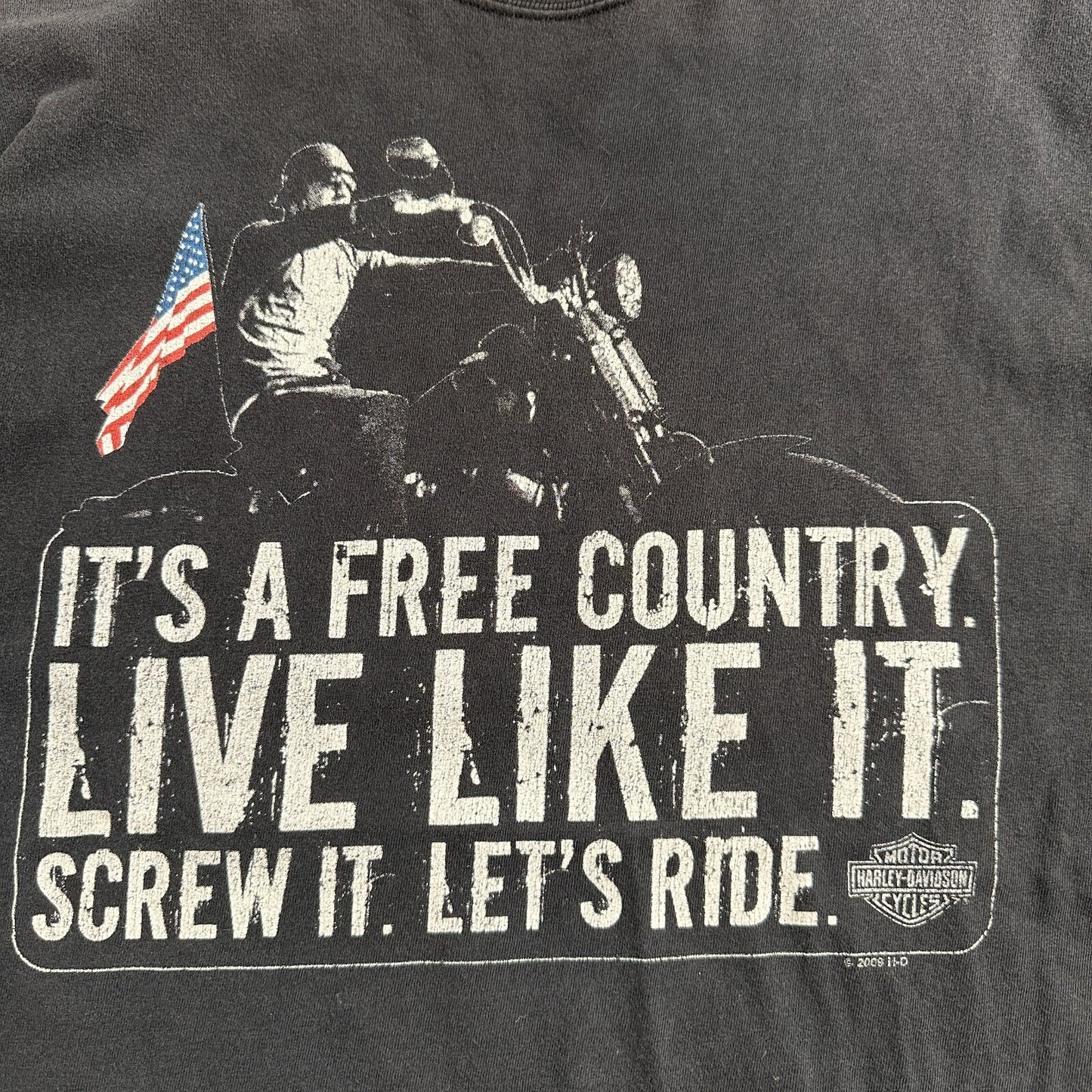 Harley Davidson Charleston SC VTG T Shirt Motorcycle Bike Graphic Free Country