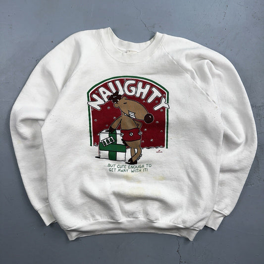 Vintage Hallmark Cards Horton Naughty Christmas Sweater Sz XL Sweatshirt Funny