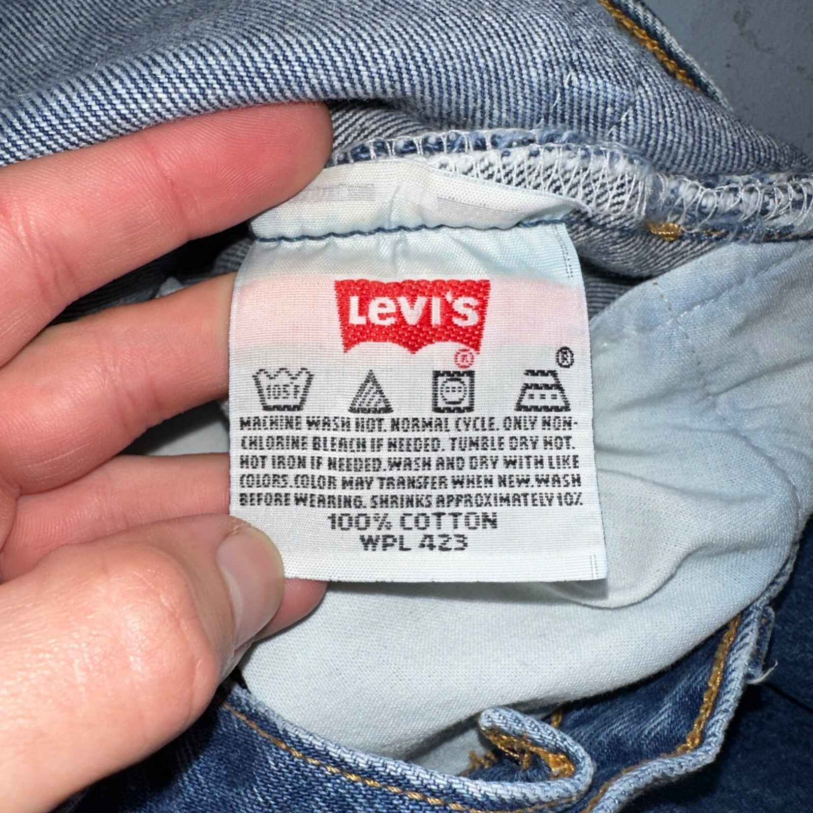 Levis 501 Vintage 90s XX Straight Leg Mexico Jeans 31x36 Dark Wash Act 29x32