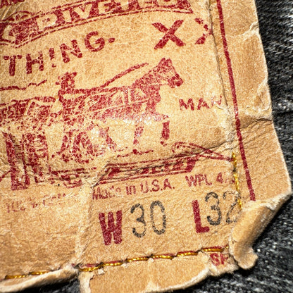 Levis 501 Vintage 90s USA XX Straight Leg Jeans Black Acid Wash 30x32 Act 28x31