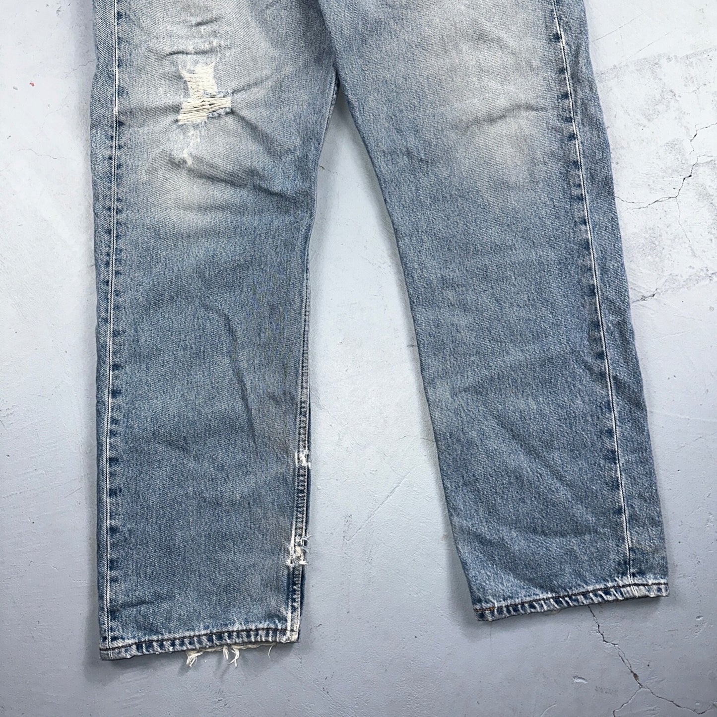 Levis 501 Vintage 90s Mexico Straight Leg Jeans 38x30 Y2K Light Wash Act 37x29