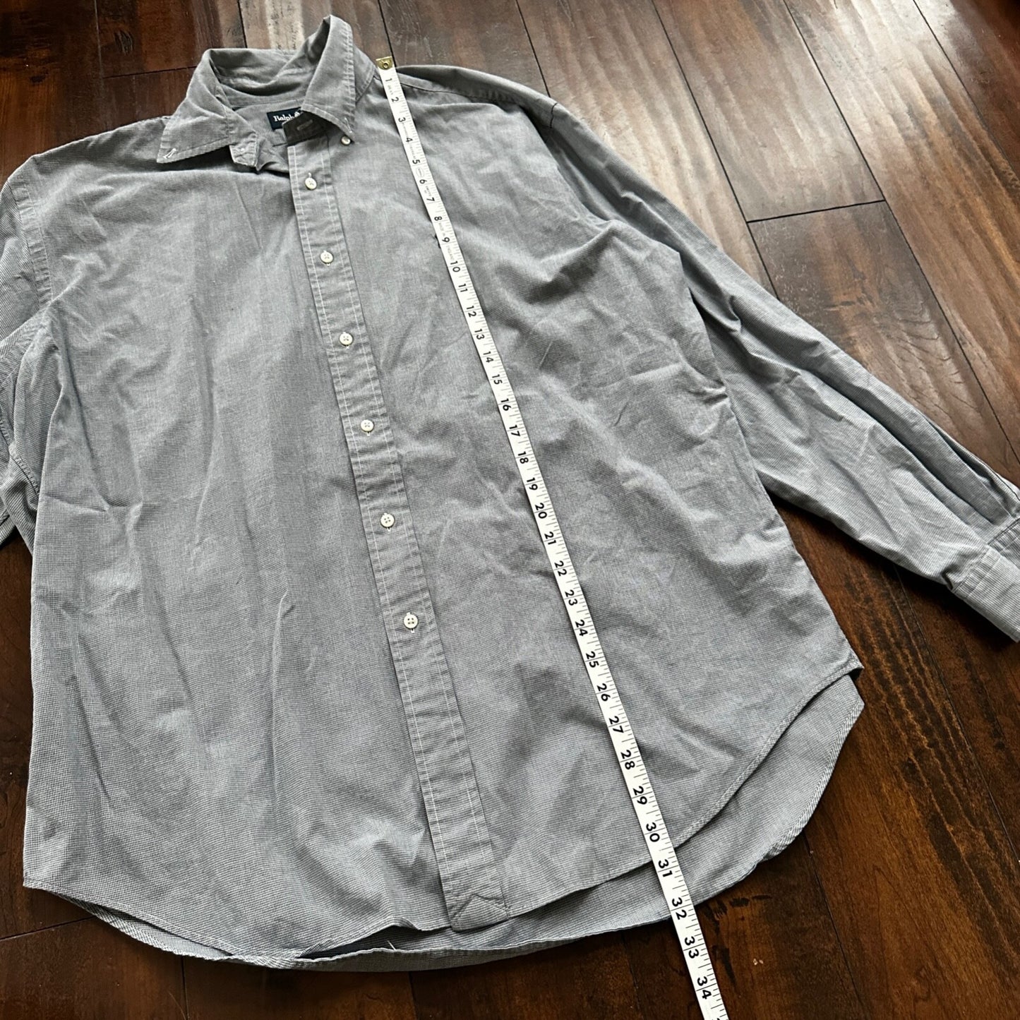 Polo Ralph Lauren Size L Blake Button Down Shirt Blue Check Pony