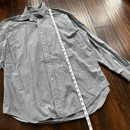 Polo Ralph Lauren Size L Blake Button Down Shirt Blue Check Pony