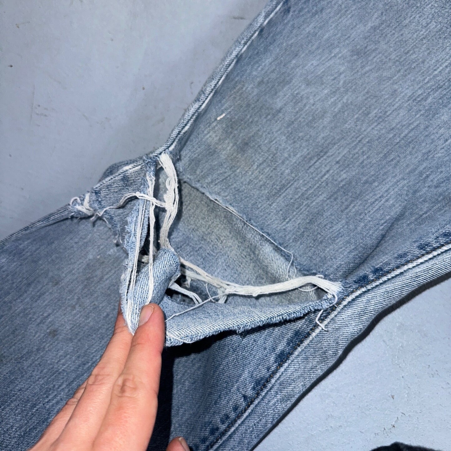 Levis 501 Vintage Y2K XX Straight Leg Jeans Blue Light Wash 36x34 Act 35x32