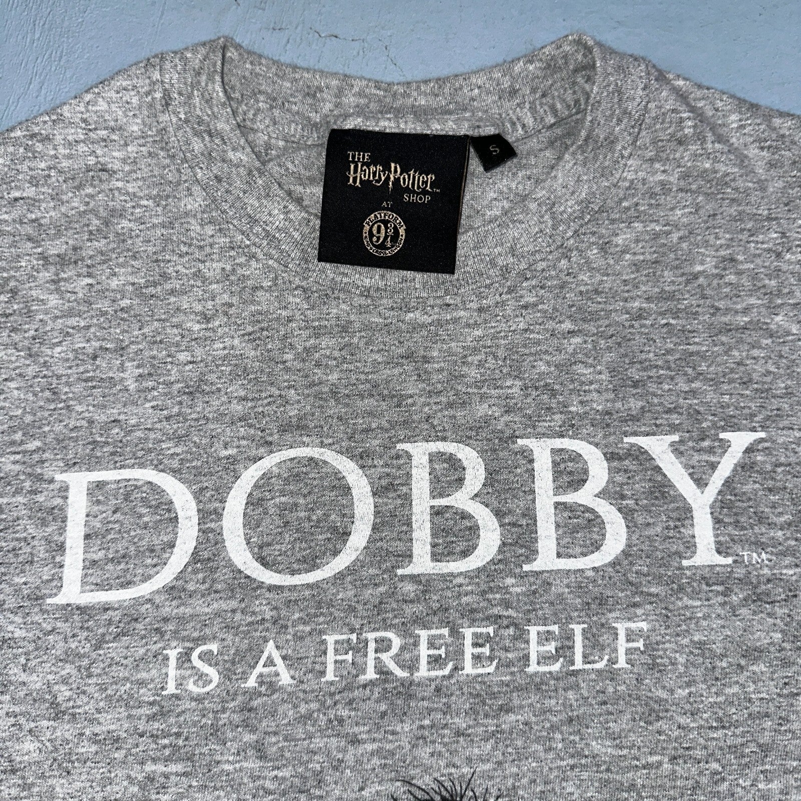 Harry Potter Official Dobby Free Elf VTG Style T Shirt Gray Small Florida