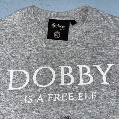Harry Potter Official Dobby Free Elf VTG Style T Shirt Gray Small Florida