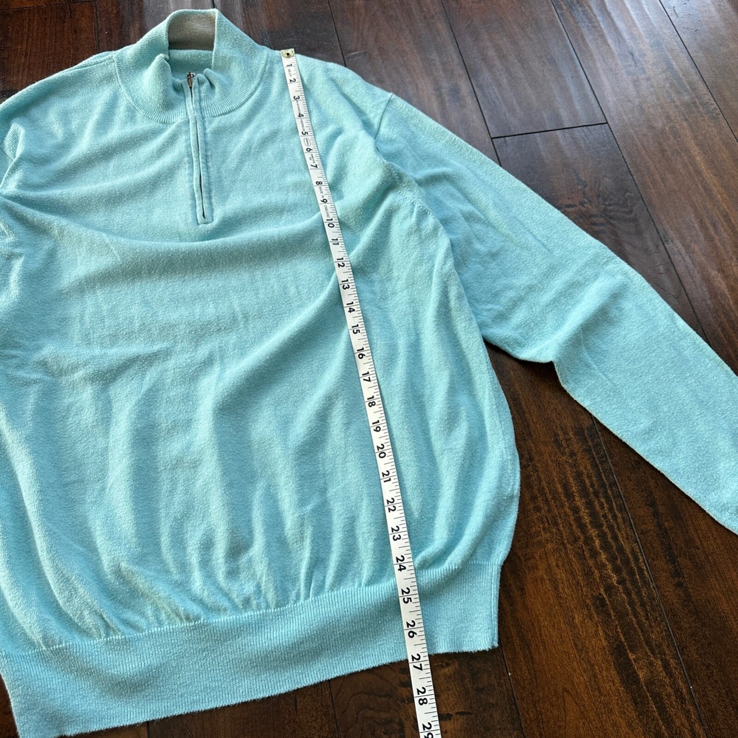 Peter Millar Sweater Men L Crown Soft Cotton Cashmere 1/4 Quarter Zip Pullover