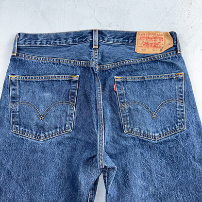 Levis 501 Vintage Y2K 90s XX Straight Leg Jeans Blue Med Wash 34X30 Act 33x30