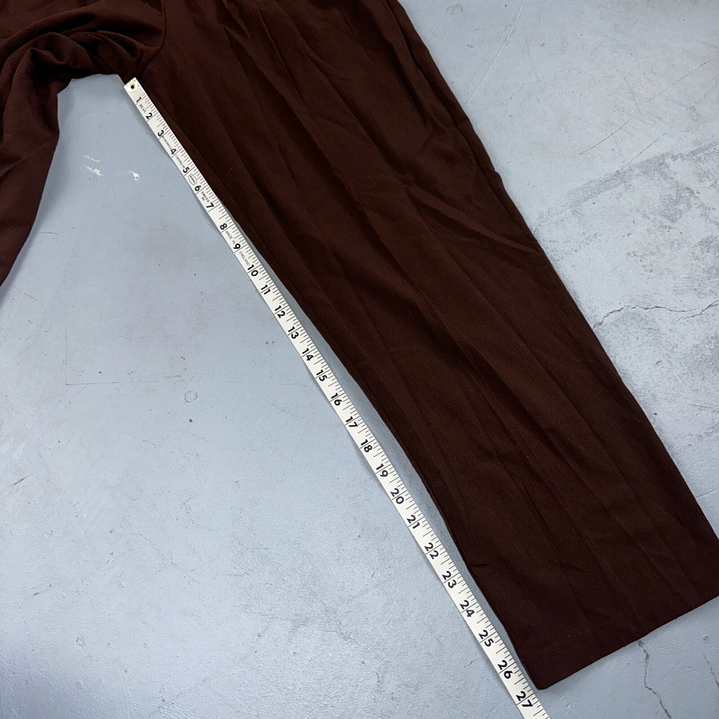 Briggs New York 2 Pc Womens 12 Brown Stretch Pants Blazer Vintage USA 80s