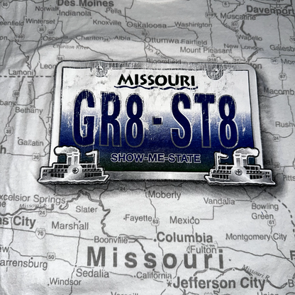 Missouri Map Great State Vintage T Shirt Y2K AOP Full Print Road Tour Travel