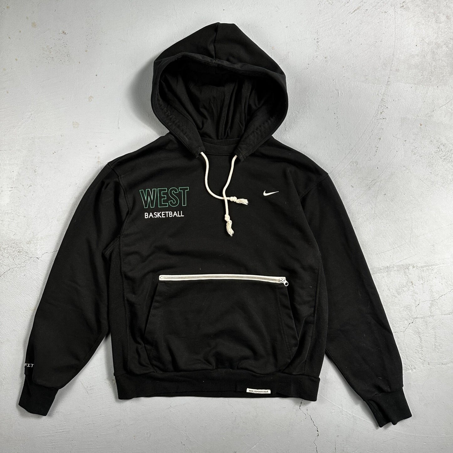 Nike After Hood Hoodie Sweatshirt Men's Size M Dri Fit West Basketball Black