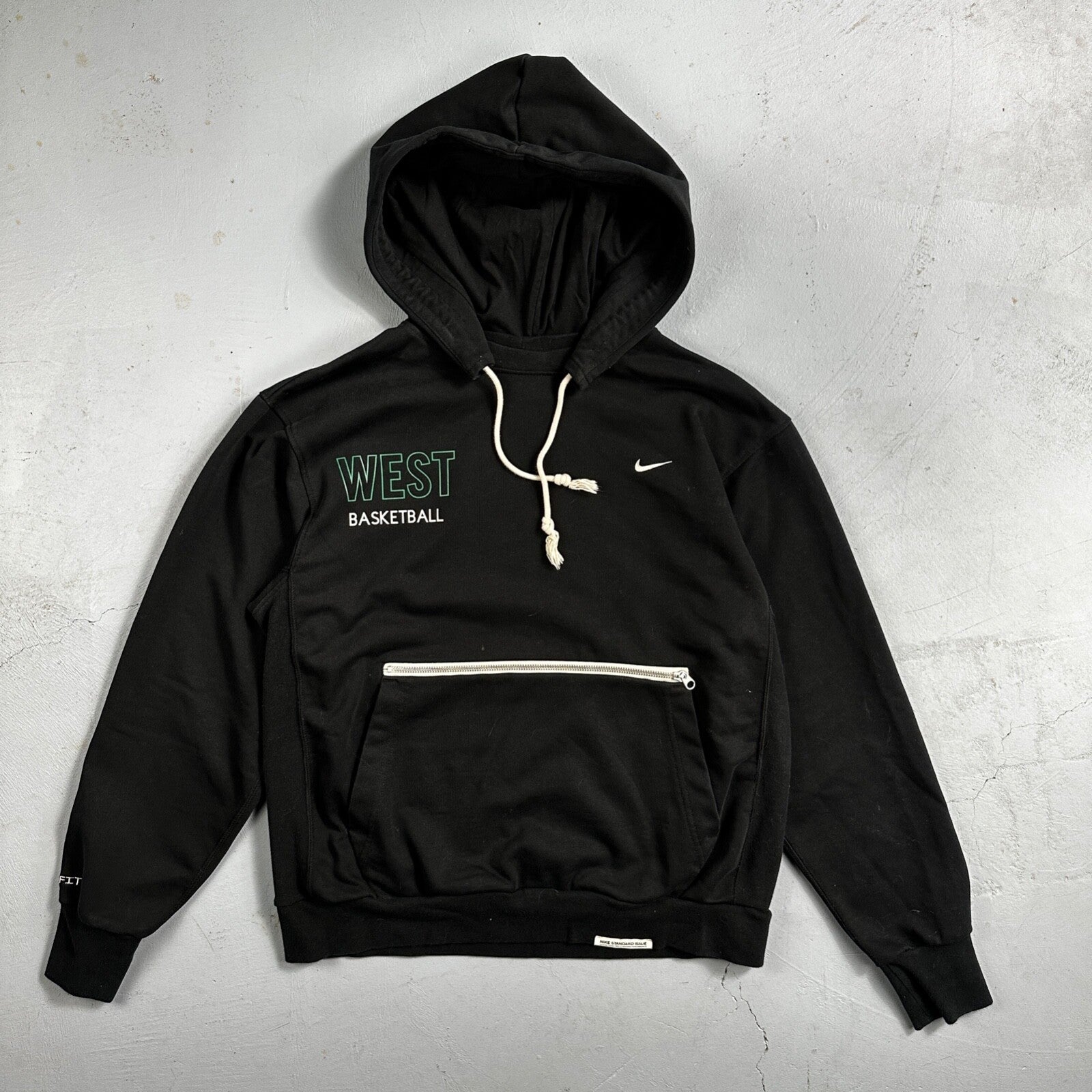 Nike After Hood Hoodie Sweatshirt Men's Size M Dri Fit West Basketball Black