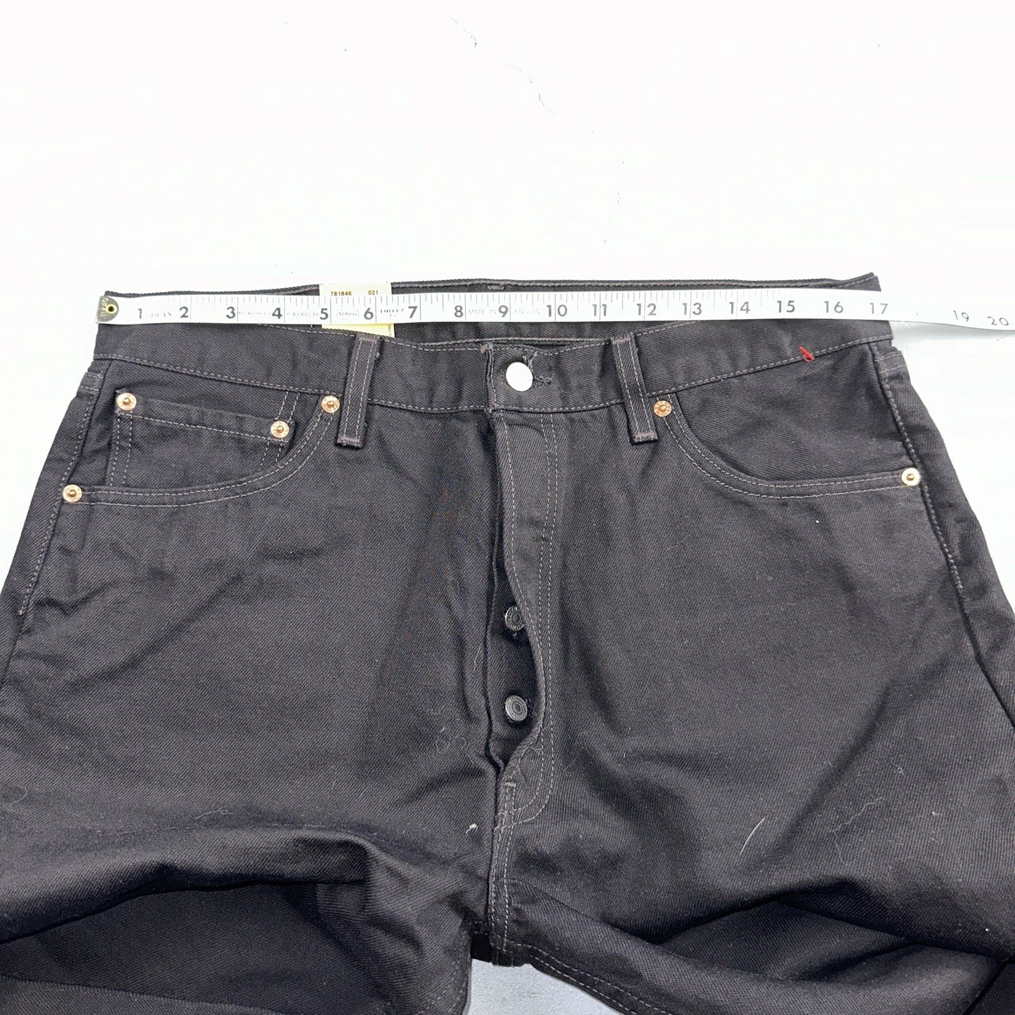 Levis 501 Deadstock Vintage 90s USA XX Straight Leg Jeans Black Dark Wash 36x32