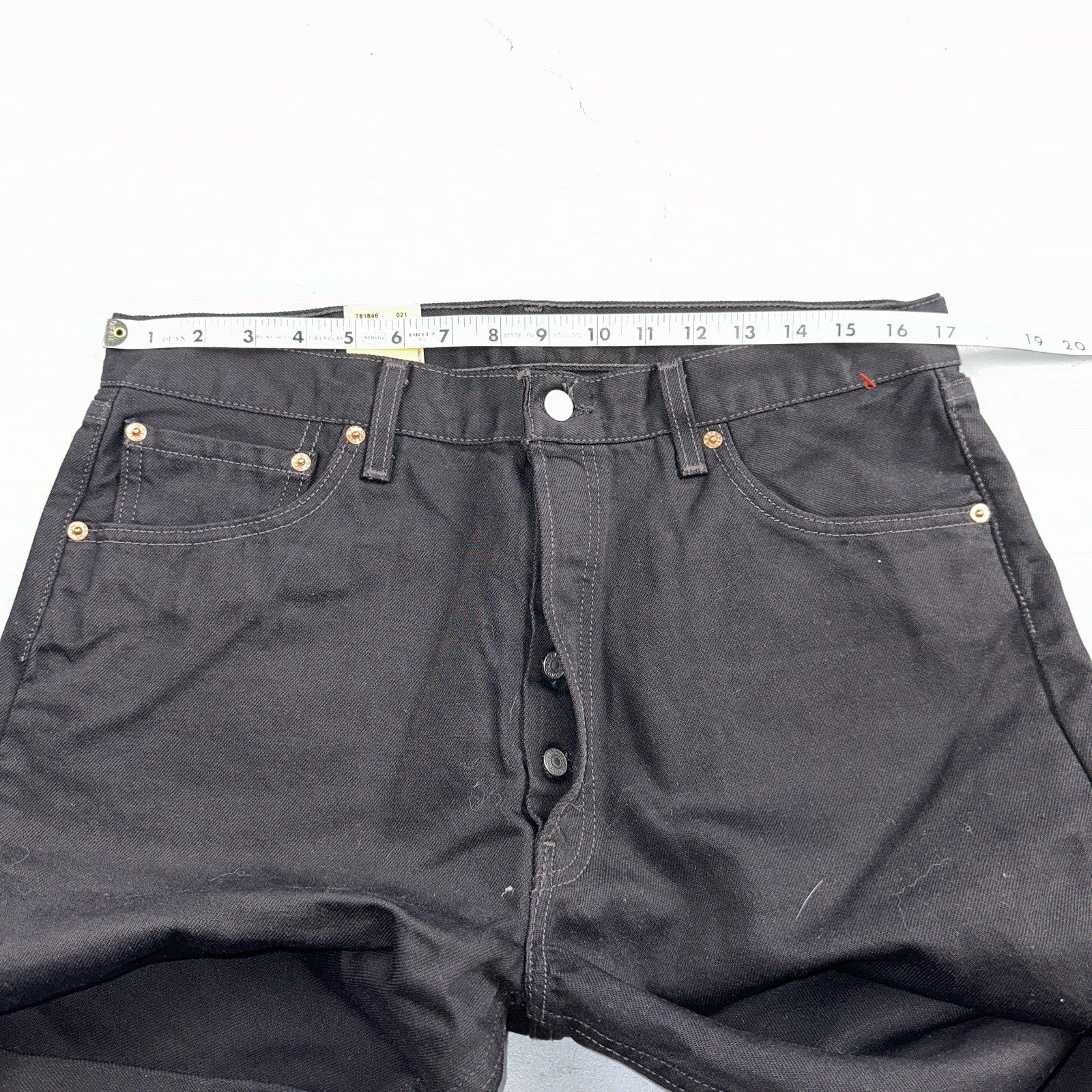 Levis 501 Deadstock Vintage 90s USA XX Straight Leg Jeans Black Dark Wash 36x32