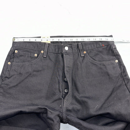 Levis 501 Deadstock Vintage 90s USA XX Straight Leg Jeans Black Dark Wash 36x32