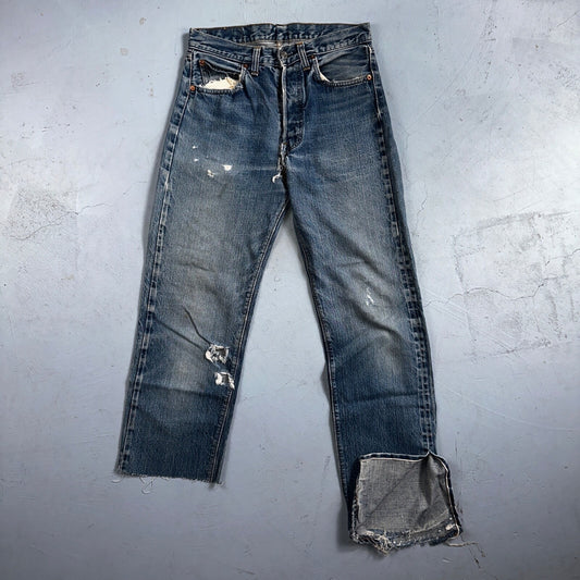 Levis 501 VTG 70s SS Redline Selvedge Jeans XX Thrashed 30x34 Act 28x29