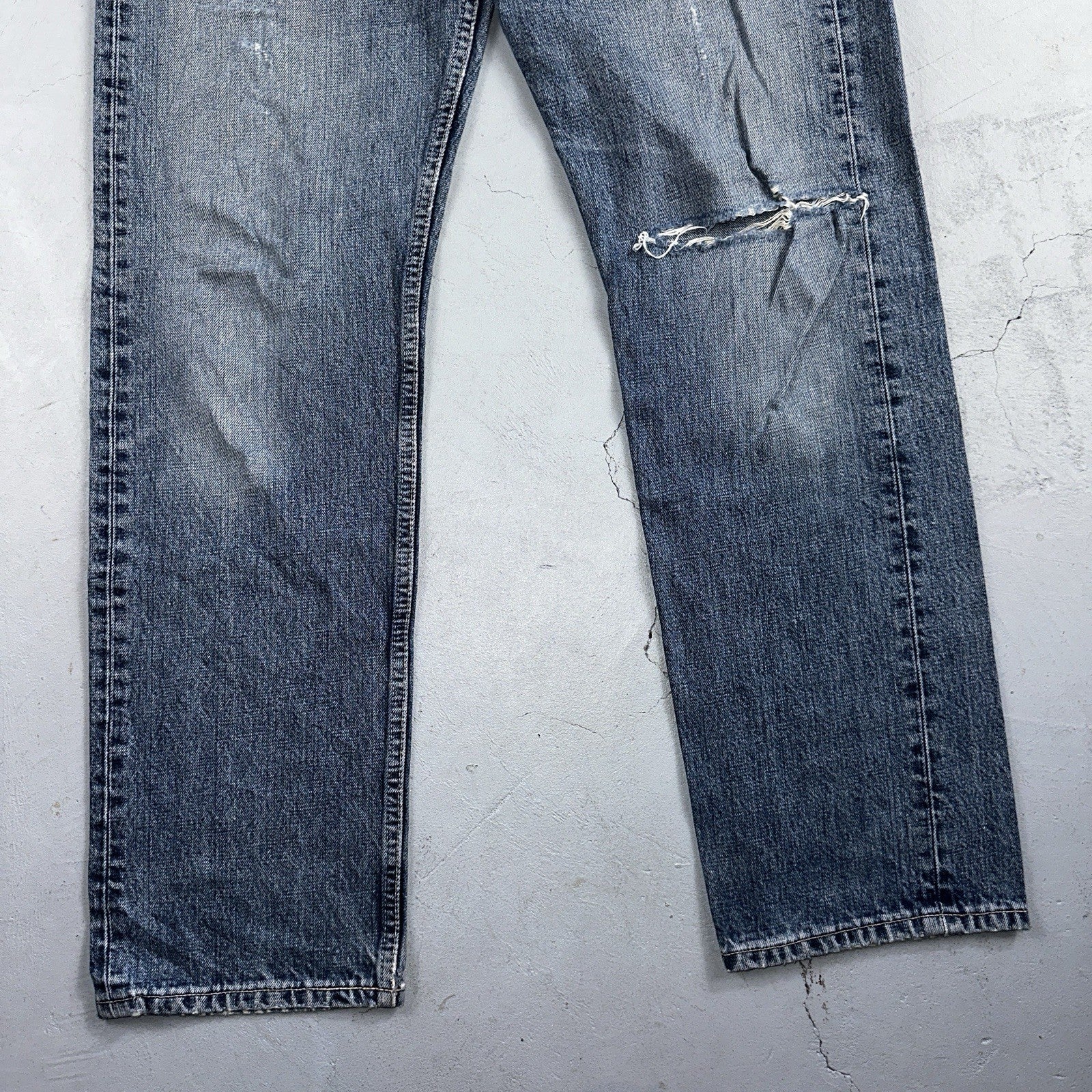 Levis 501 Vintage 90s Y2K XX Straight Leg Jeans Blue Med Wash 34x32 Act 33x31