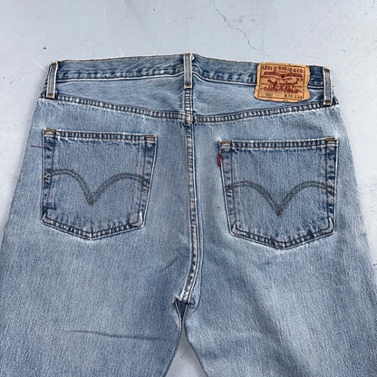 Levis 501 Vintage Y2K XX Straight Leg Jeans Blue Light Wash 36x34 Act 35x32