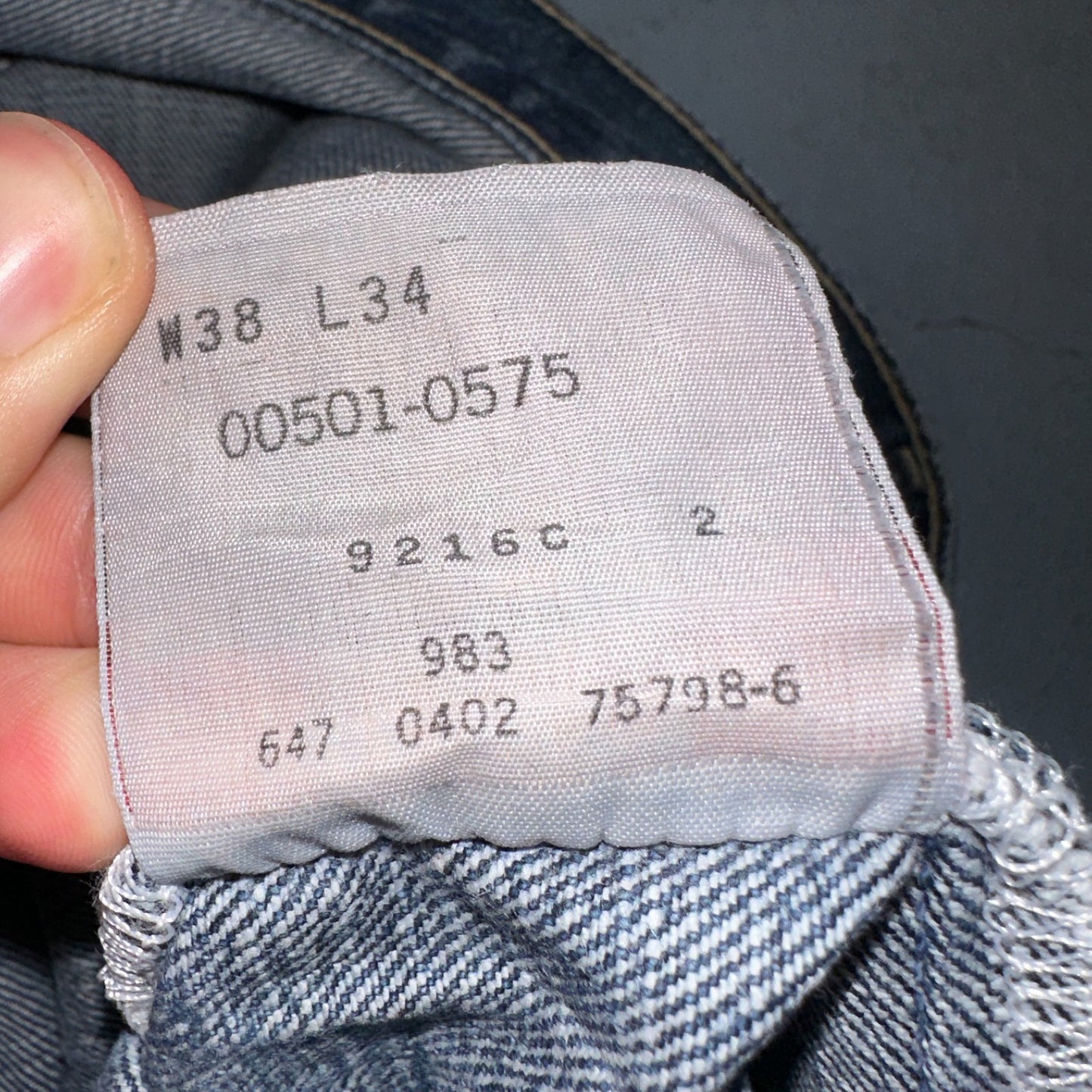 Levis 501 Vintage Y2K 90s XX Straight Leg Jeans Blue Med Wash 38x34 Act 39x34