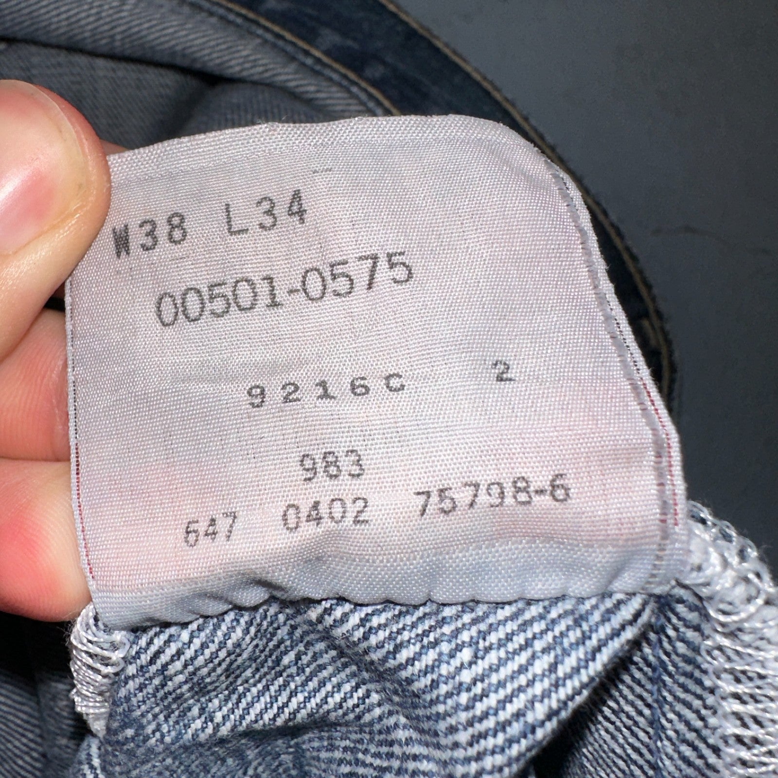 Levis 501 Vintage Y2K 90s XX Straight Leg Jeans Blue Med Wash 38x34 Act 39x34