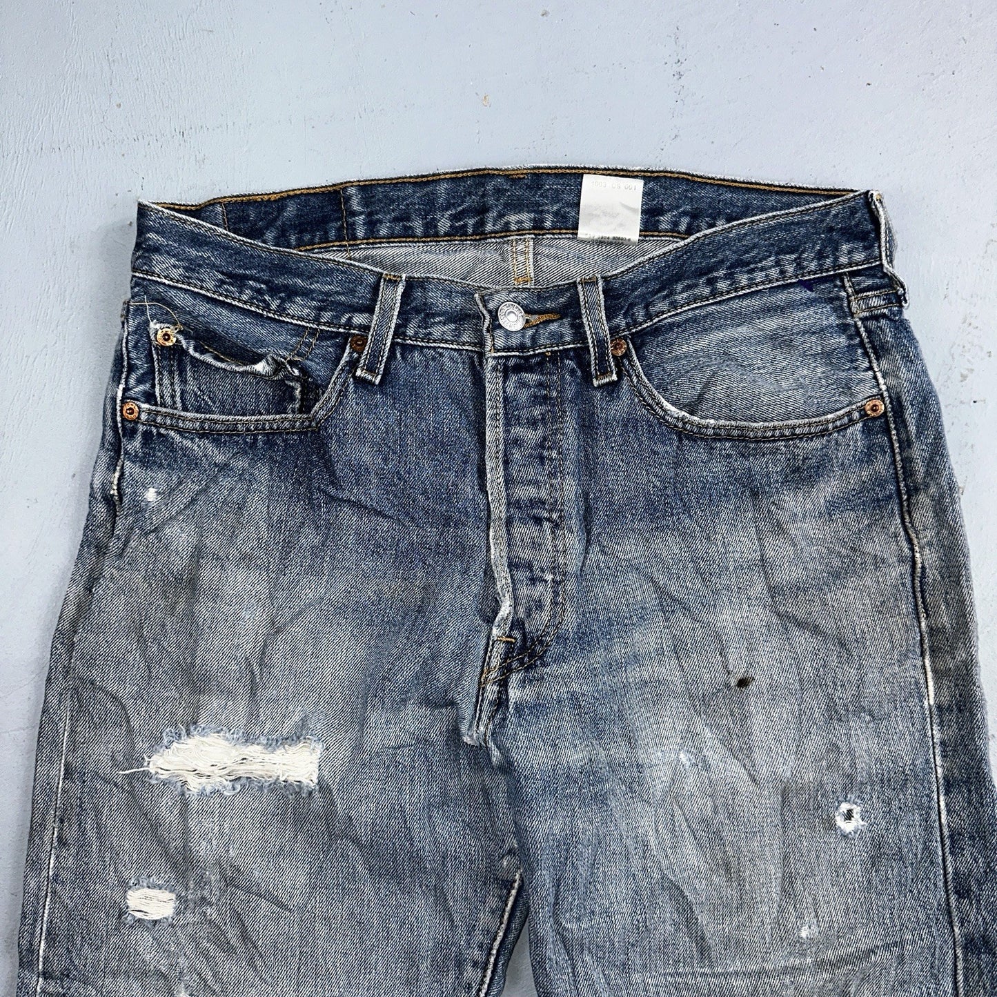 Levis 501 Vintage 90s Y2K XX Straight Leg Jeans Blue Med Wash 32x29 Act 31x28