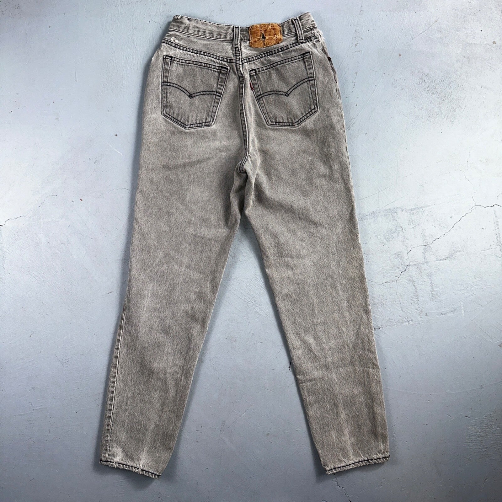 Levis 501 Vintage 90s USA XX Straight Leg Jeans Black Faded Grey Wash Act 25x30