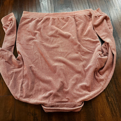 VTG 80s Trader Bay Velour Sweatshirt Sweater Polo Shirt Checker Rockabilly