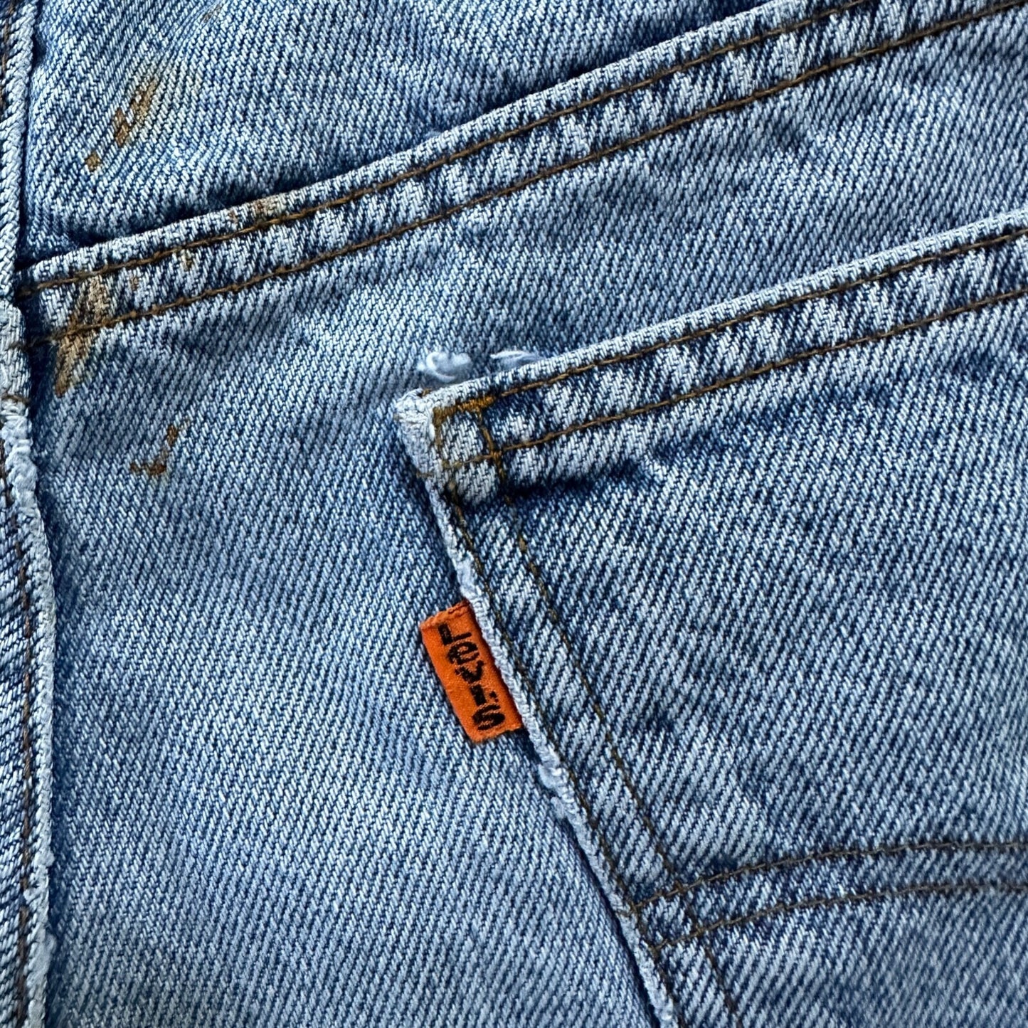 Levis 517 Vintage 80s USA Orange Tab Bootcut Flare Blue Jeans 34x31 Act 32x29