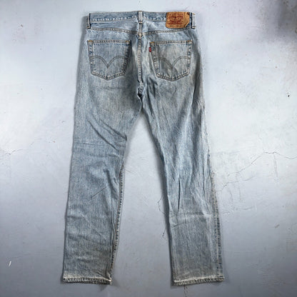 Levis 501 Vintage Y2K XX Straight Leg Jeans Blue Light Wash 35x34 Act 34x34