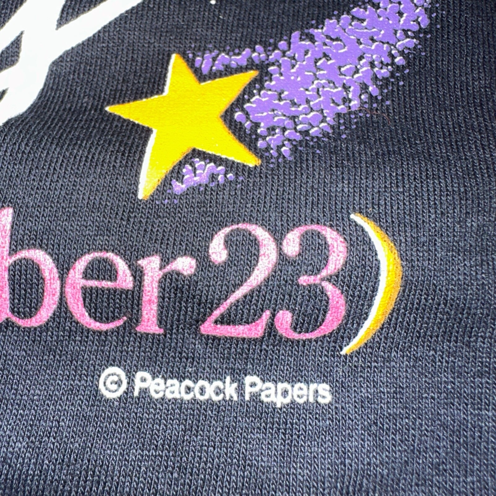 Scorpio Zing Sting Funny Text VTG T Shirt Moons Stars Signs Humor Joke Cute