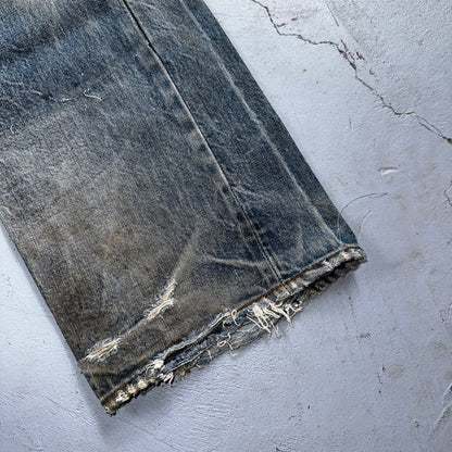 Levis 501 Vintage 80s Redline Selvedge USA XX Jeans Light Wash 34x34 Act 31x30