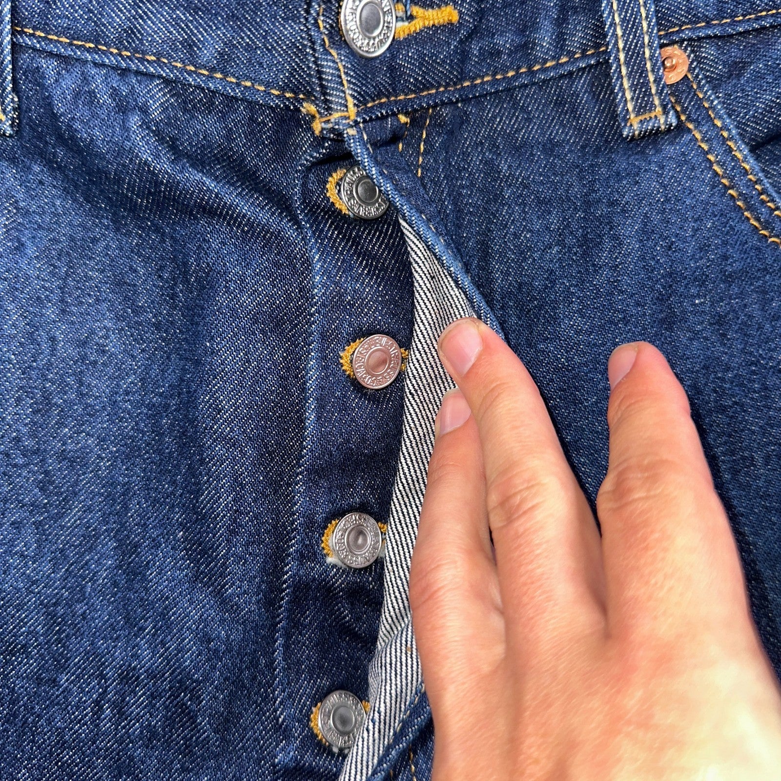 Levis 501 Vintage Y2K 90s XX Straight Leg Jeans Blue Dark Wash 36x40 Act 34x35