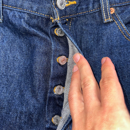 Levis 501 Vintage Y2K 90s XX Straight Leg Jeans Blue Dark Wash 36x40 Act 34x35