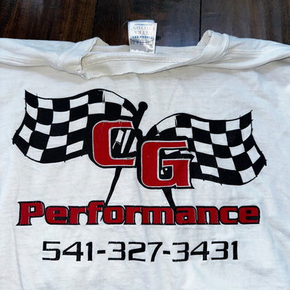 CG Racing Cars VTG T Shirt Nacar Perfomance Y2K XL Rap Thrashed Long Sleeve