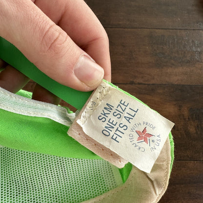 Vintage Motorcraft Racing Snapback Neon Green Hat Made in USA 80s 90s Cars Bikes