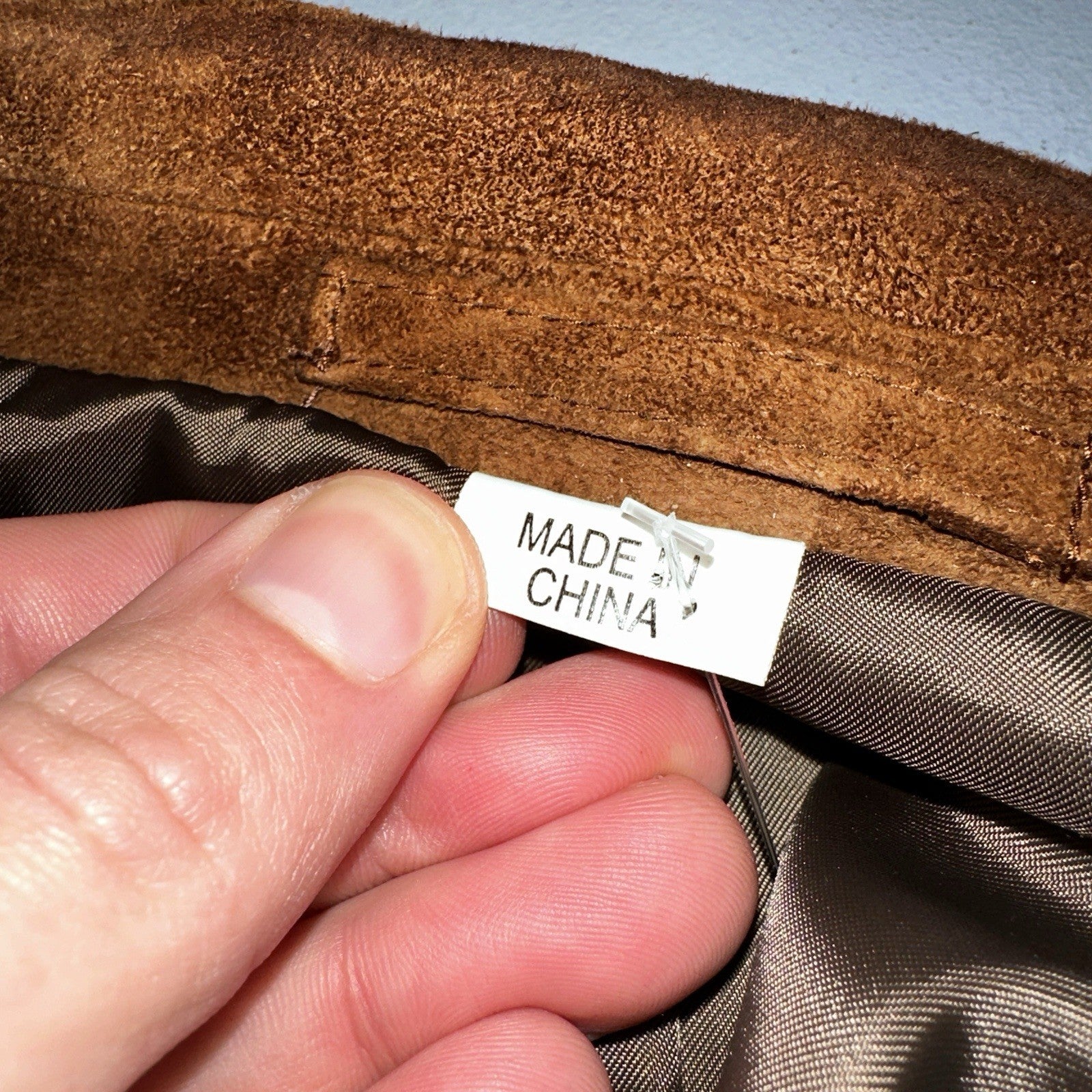 Orvis Mens 44 Suede leather blazer sport coat Lined jacket Brown Pockets