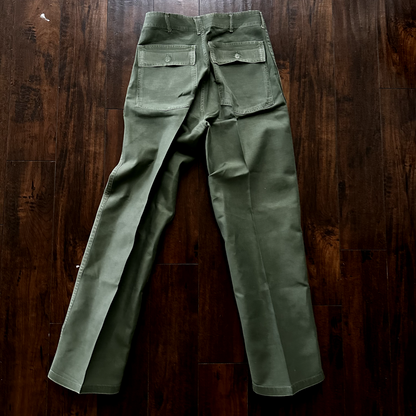 US Army OG-107 Fatigue Pants Trousers 1960s 32x33 Type I DSA-100 Post WWII Camo