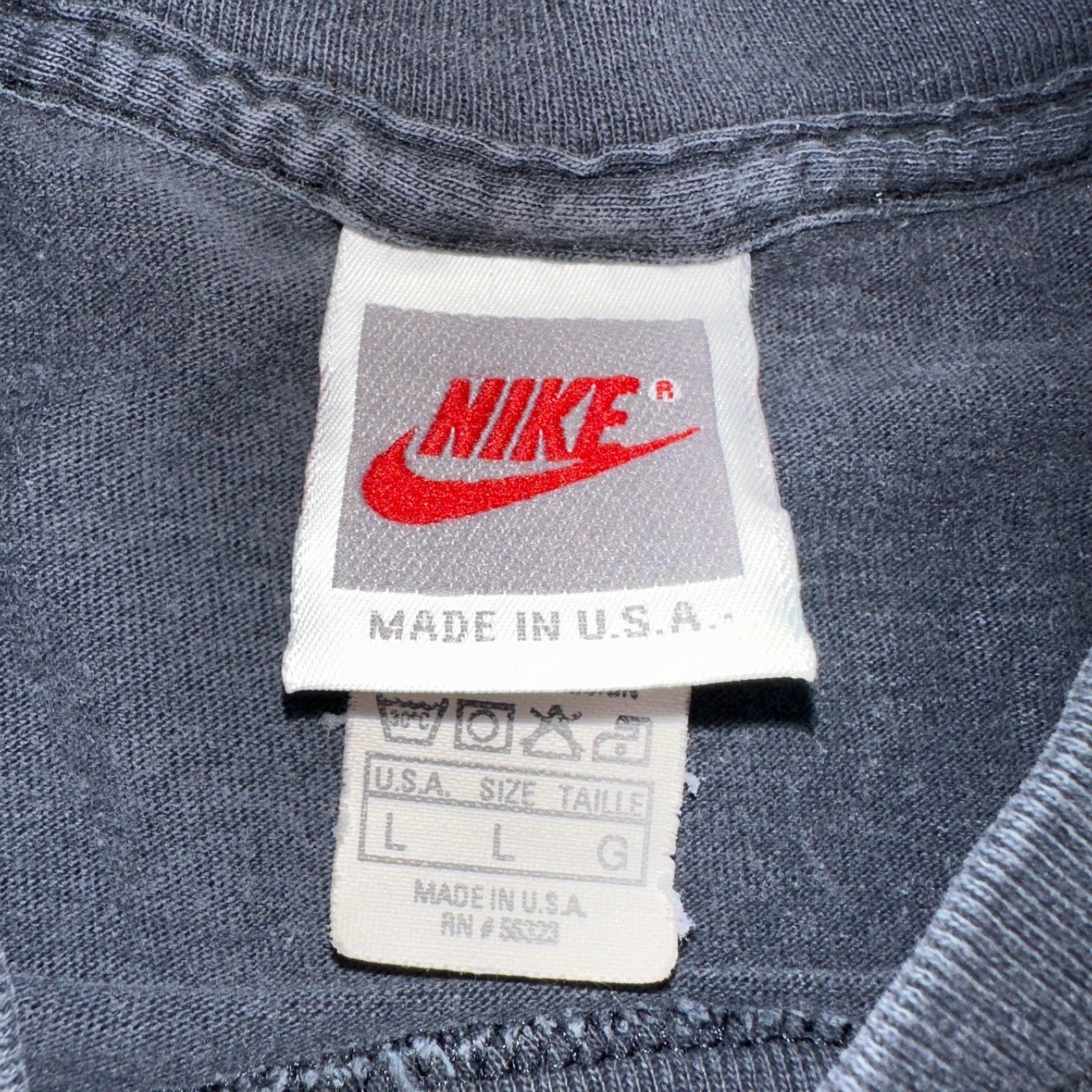 Nike Jordan Gym Tank Top T Shirt 90s Faded Black USA 1990s Basketball Gray Tag