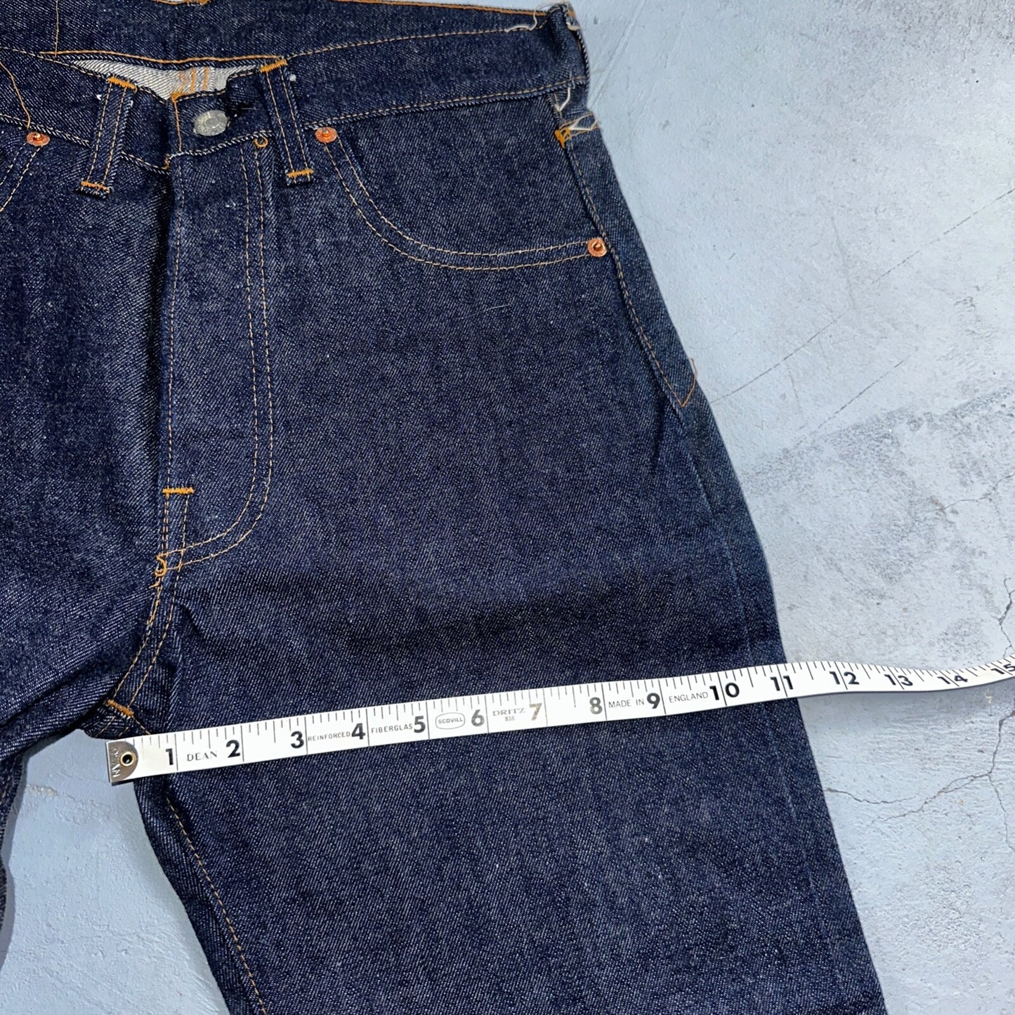 Levis 501 VTG 70s SS Deadstock Redline Selvedge Jeans XX 1966 29x36 Rare Dark DS