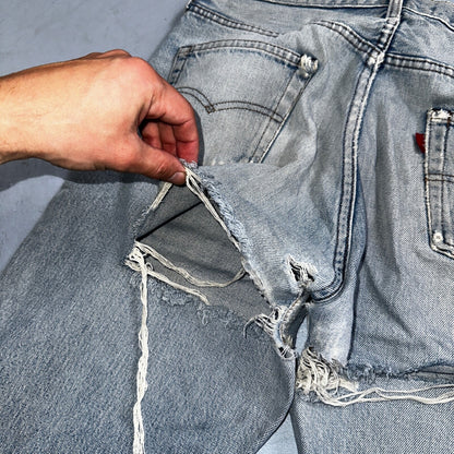 Levis 501 Vintage 80s Redline Selvedge USA XX Jeans Light Wash 34x40 Act 32x36