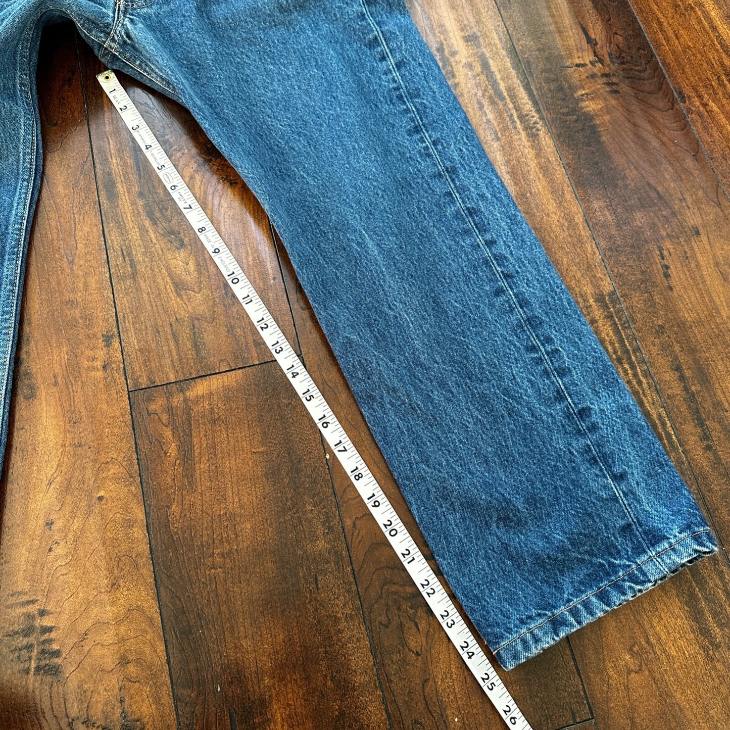 VTG Levis 501 XX Button Fly 90s USA Jeans Denim Straight Capri 34x30 Act 31x25