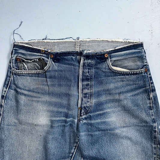 Levis 501 Vintage 80s Redline Selvedge USA XX Jeans Med Wash 31x36 Act 30x30