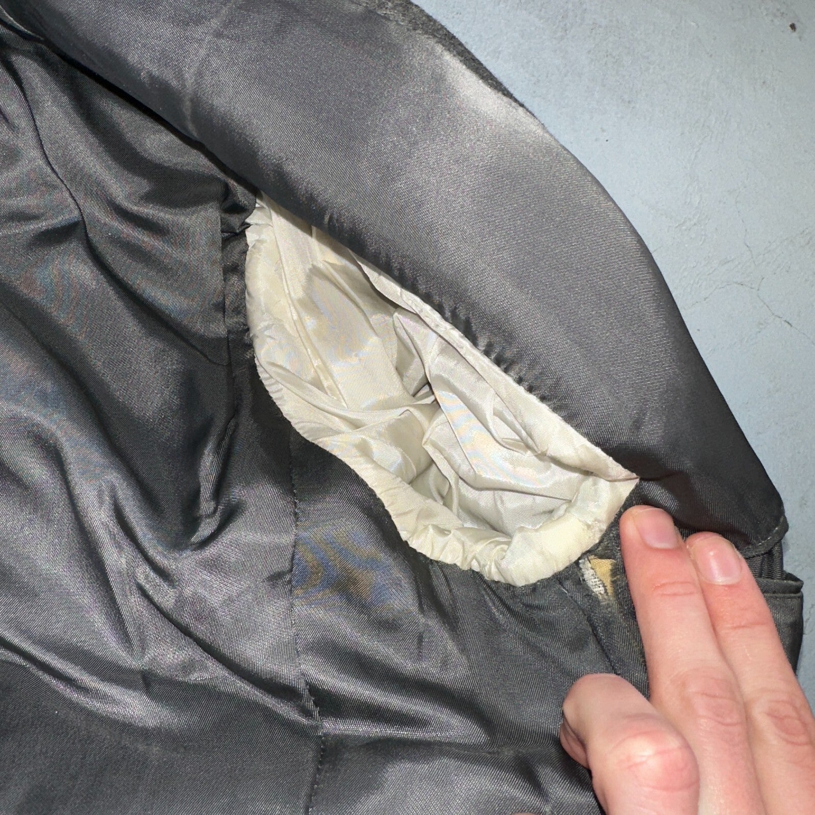 YSL Yves Saint Laurent Vintage Gray Tweed Jacket 38 Blazer Coat France Suit 80s