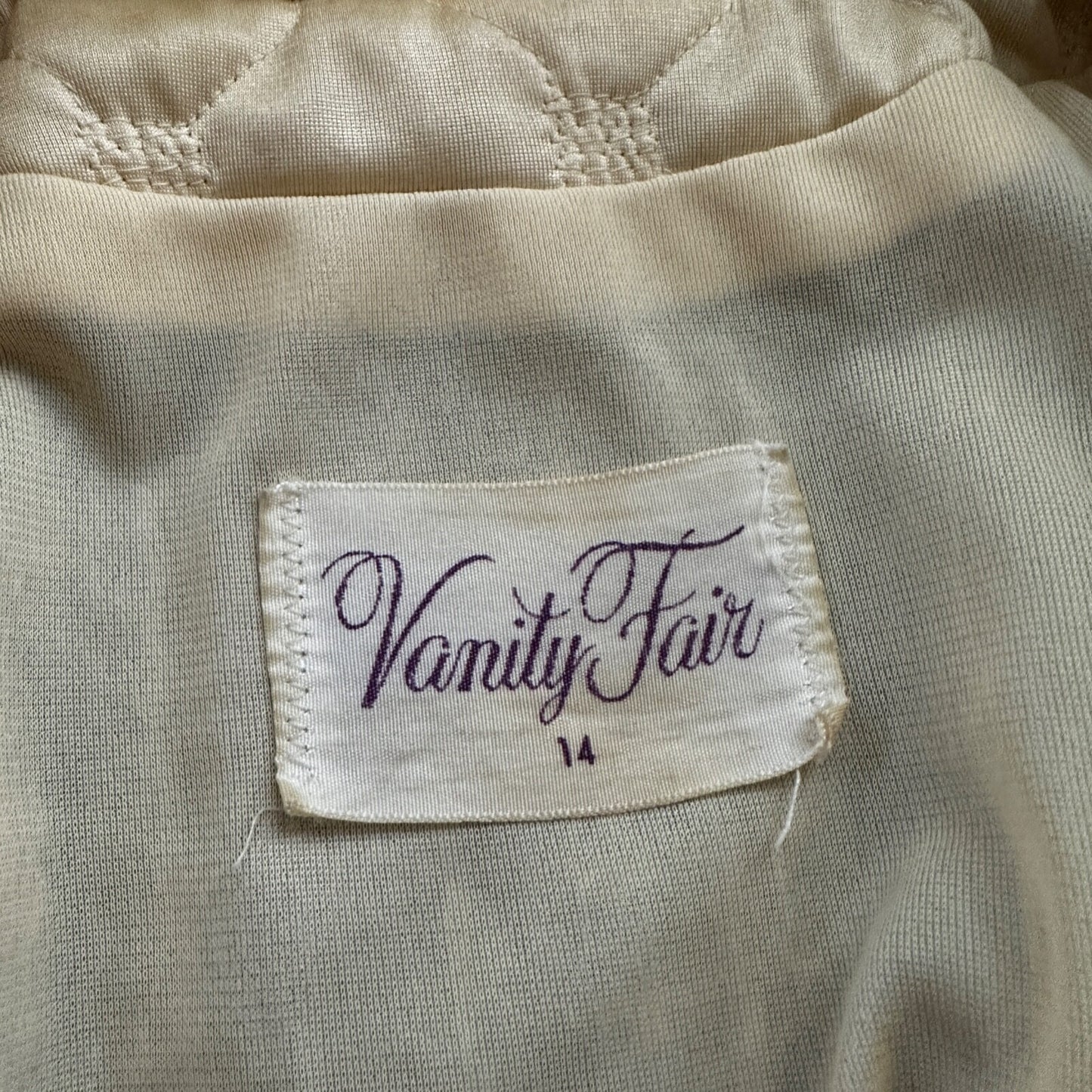 VTG Mod Brown VANITY FAIR Wrap NYLON Peignoir Robe Nightgown Gown