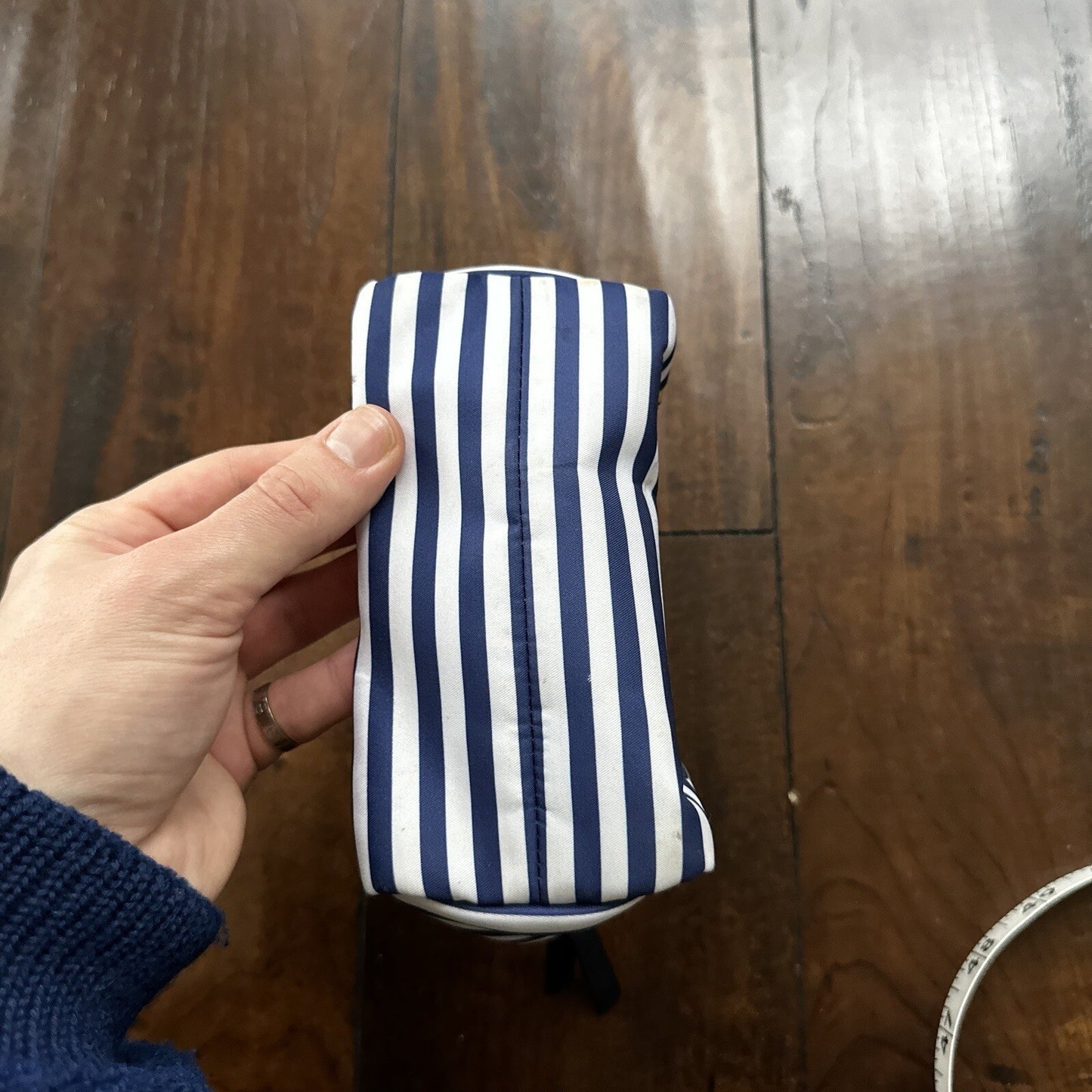 Tory Burch Printed Nylon Cosmetic Case Blue Fruits Wild Cute Print Berries